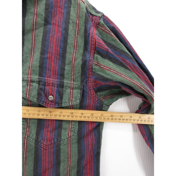 VINTAGE Eddie Bauer Shirt Medium McKinley Cloth Flannel Striped USA * - Picture 5 of 11
